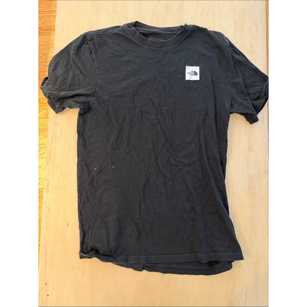 The North Face Black Crew Short Sleeve Tee with White Chest Logo